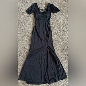 Black Form fitting Prom Dress